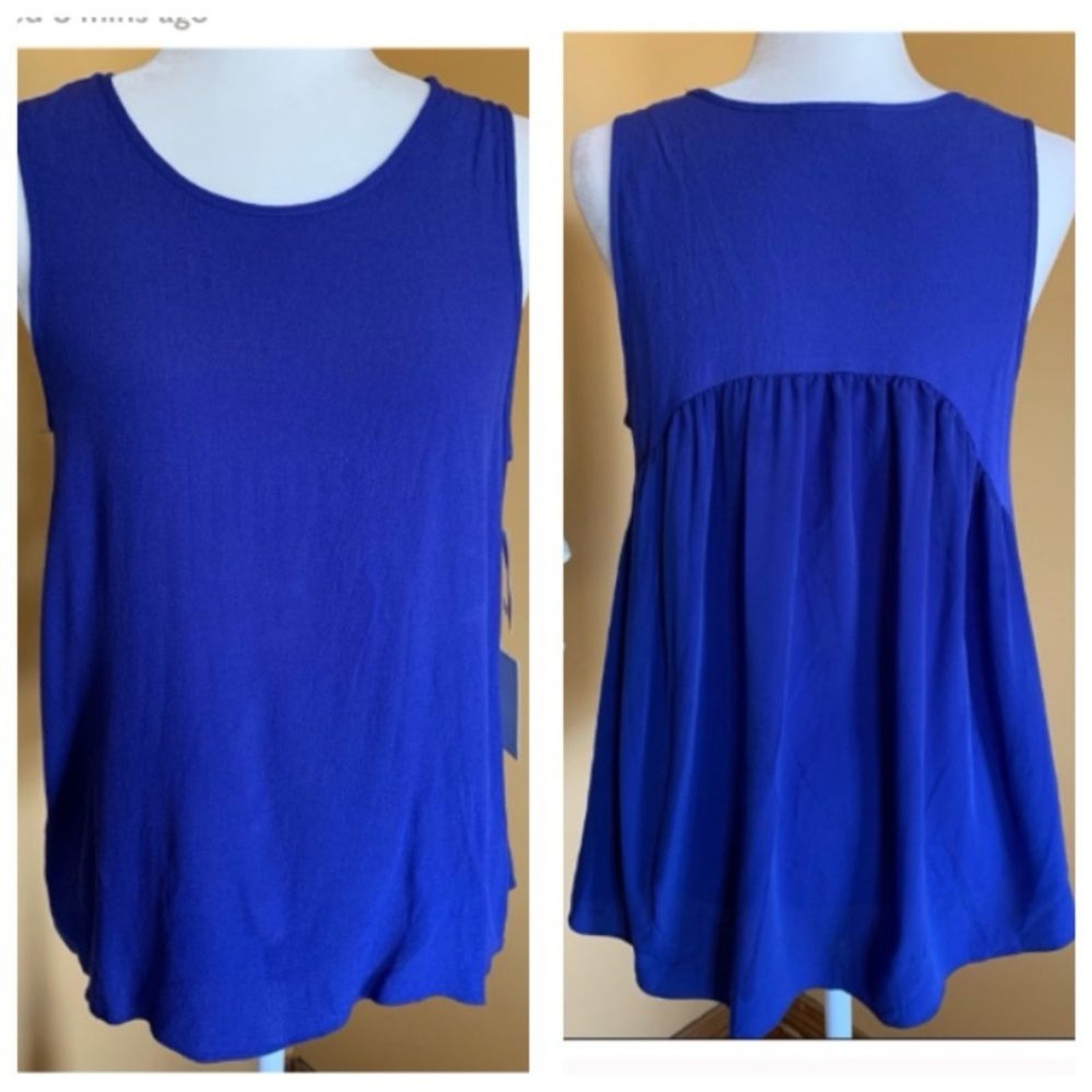 1.State Top Size Medium Blue Hi-Low Blouse New Top Size Medium