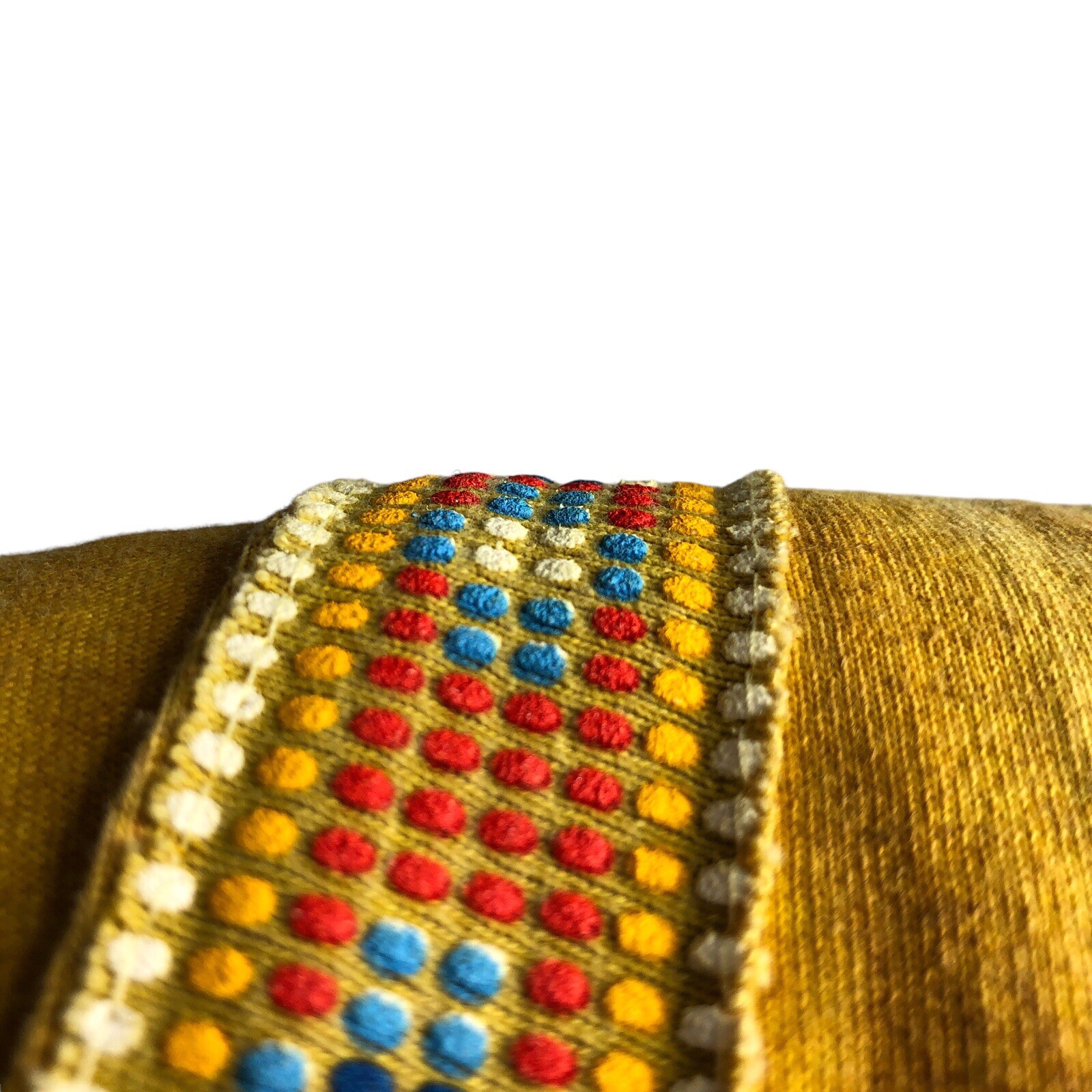 Vintage 90s Factory Artwear Vest Womens XL Mustard Fringe Southwestern Boho