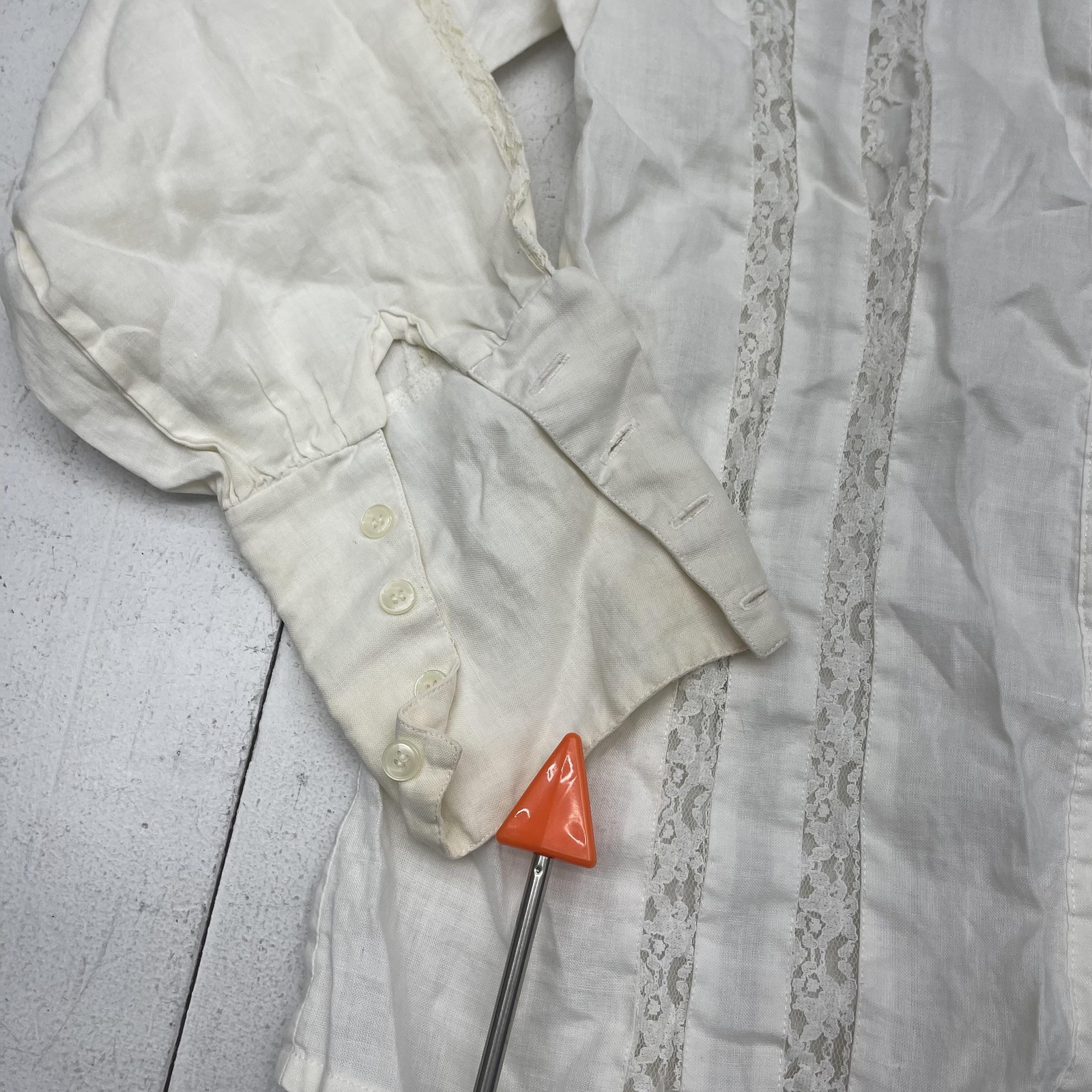 Vintage Carry Back LTD Shirt Women’s 9/10 White Lace Victorian Cottagecore
