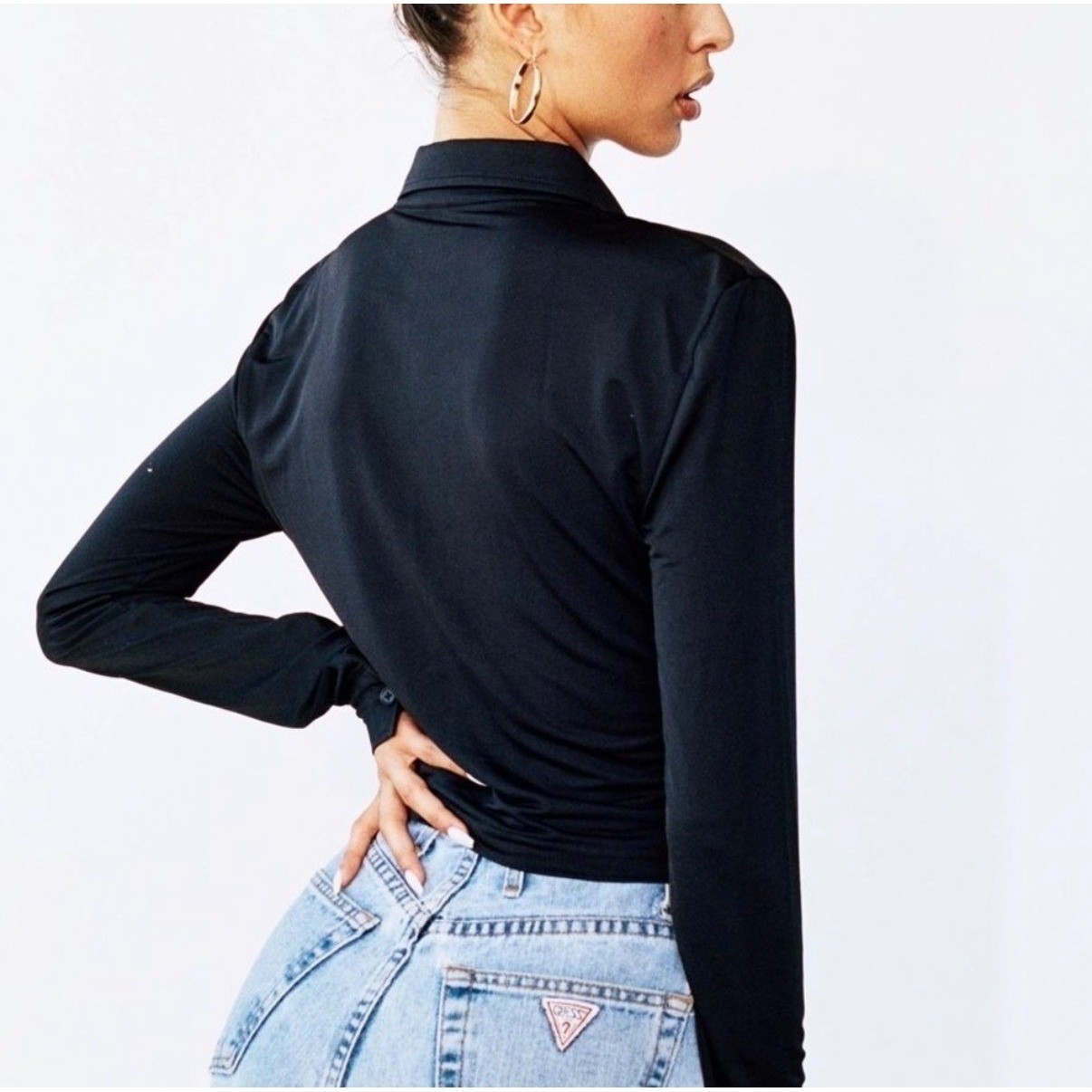 With Jean Andy Top in Black, Size S