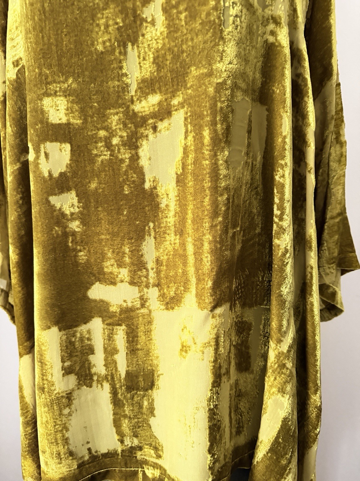 Eskandar Burnout Devoré Velvet Tunic 3/4 Sleeve sz 1 England NWOT