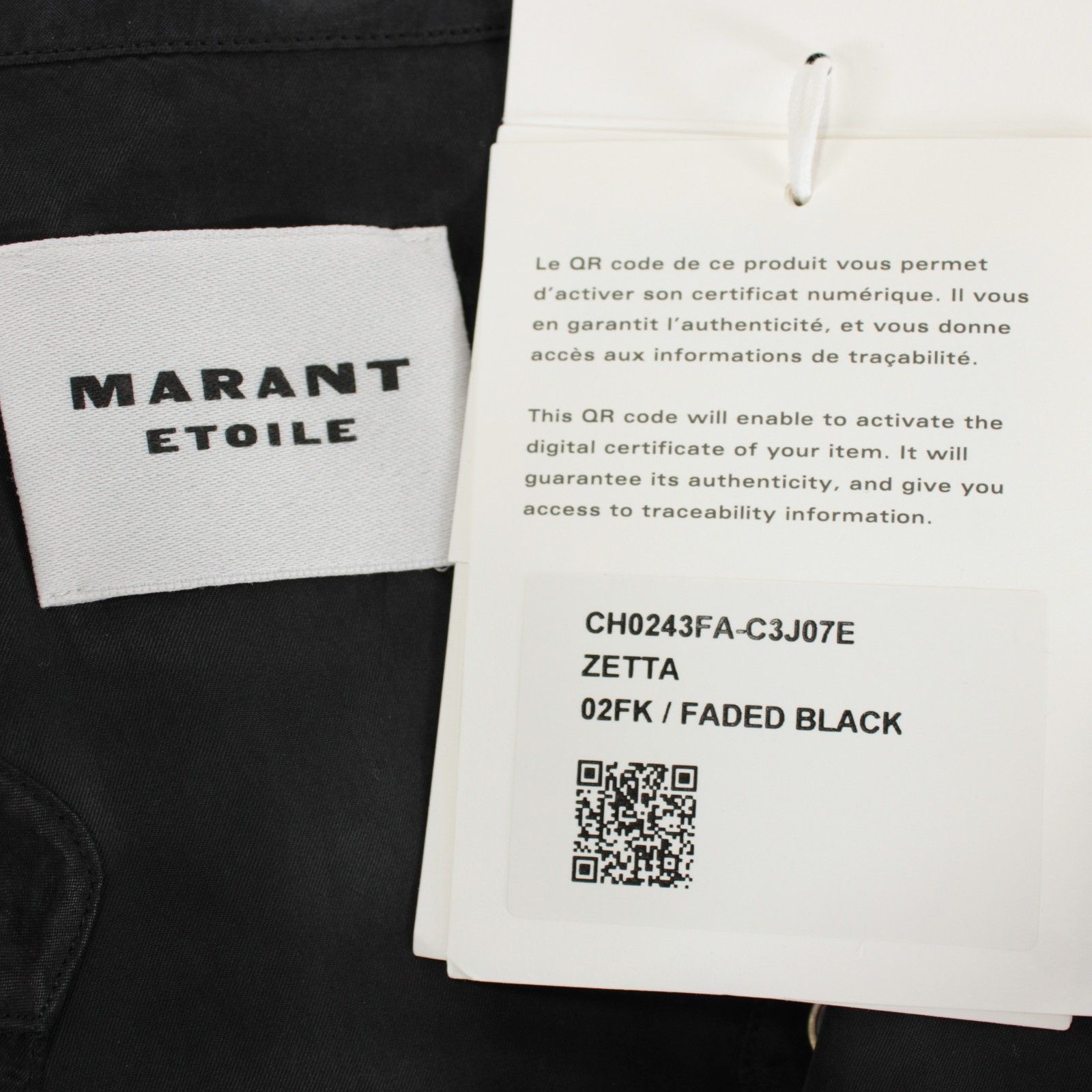 Isabel Marant Etoile NWD Zetta Button Up Top Size 42 (US 10) in Faded Black