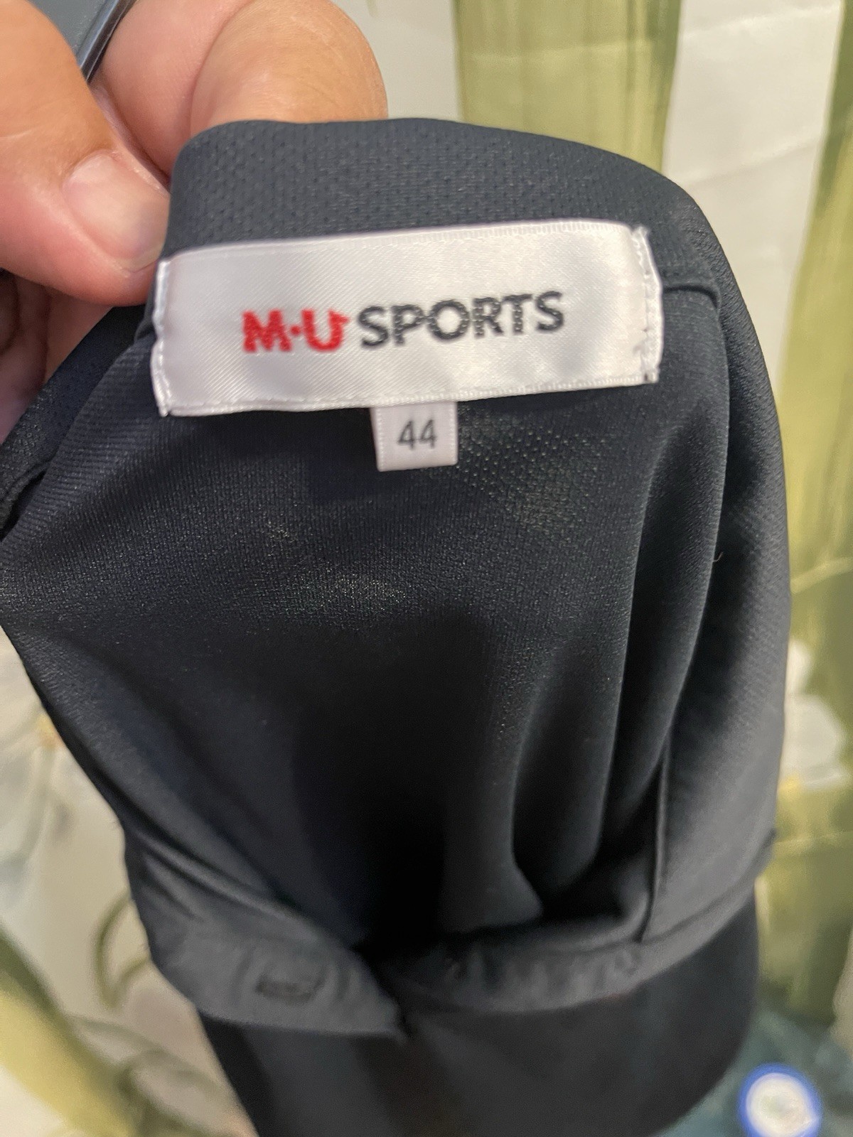 M.U Sports Women’s Black Long Sleeve Golf Blouse Rhinestone Buttons Embroidered