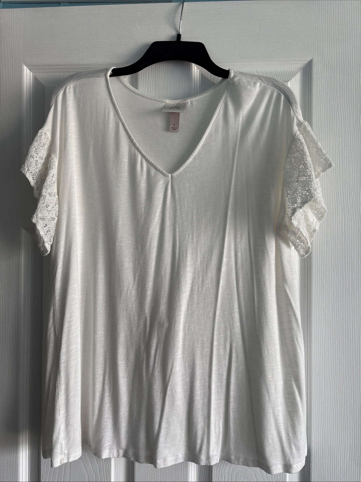 Women’s Knox Rose Size L Off White Blouse Top Great Condition
