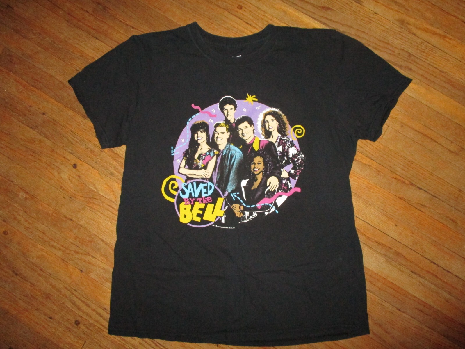 SAVED BY THE BELL CAST T SHIRT Retro 90s Zack Kelly Slater Lisa Jessie MEDIUM