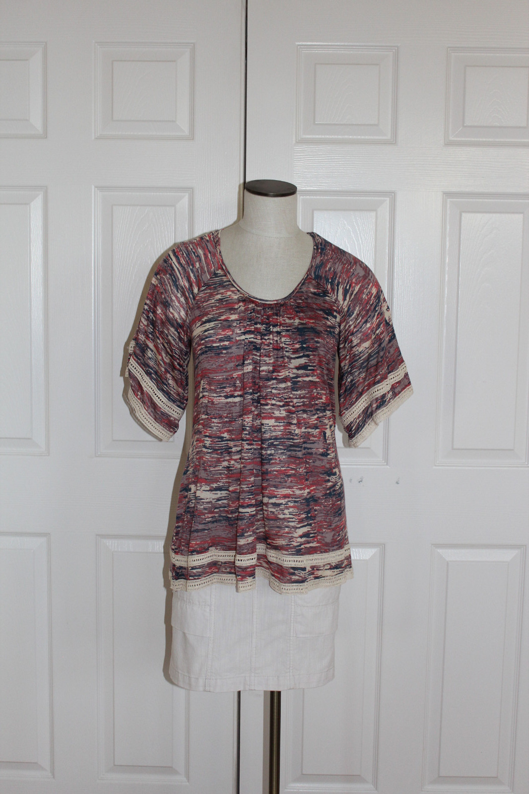 Ella Moss Peasant Kissimmee Top Blouse Size Small Purple NW ANTHROPOLOGIE Tag