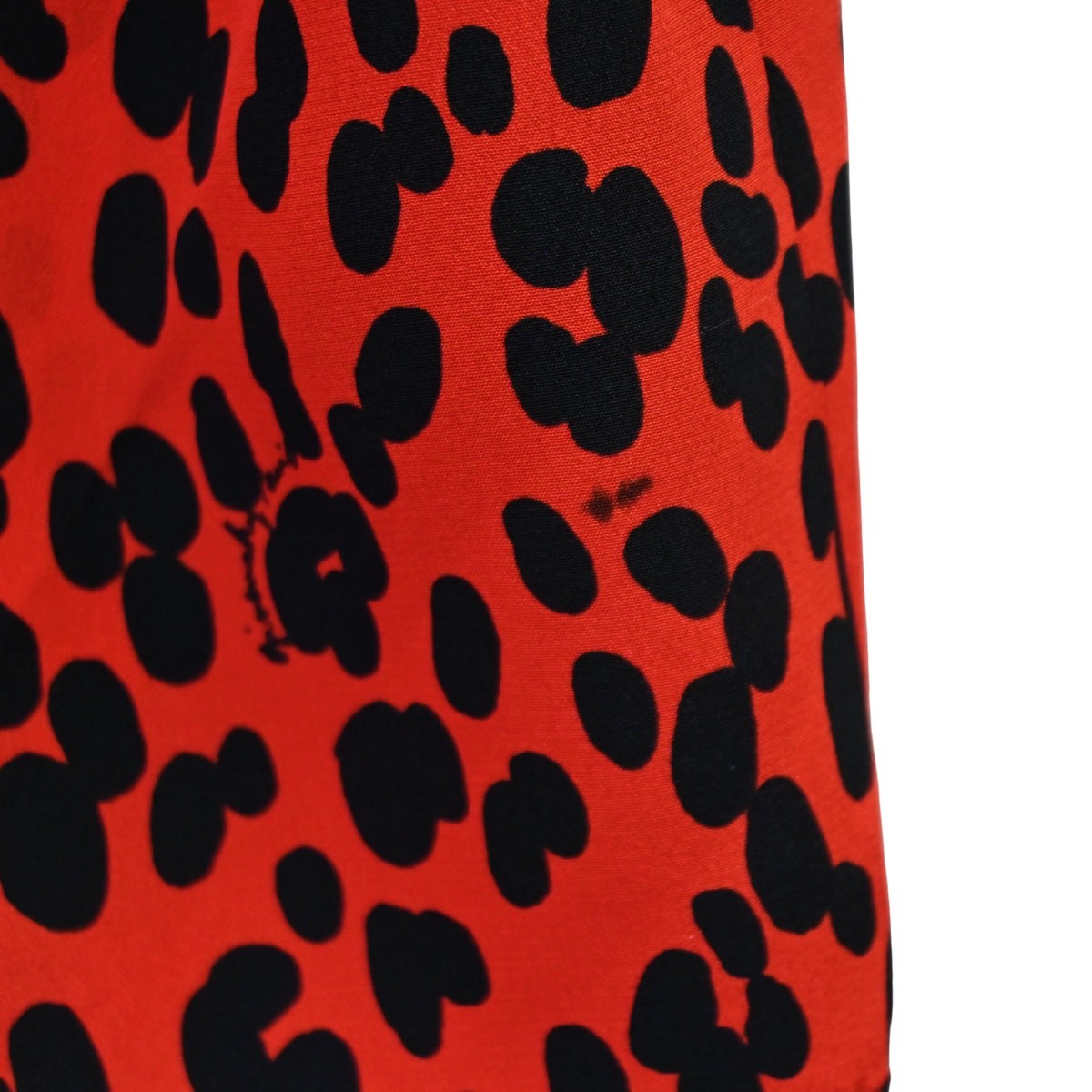 Givenchy Paris Red Black Animal Print Silk Top Size 38 Approx US 6