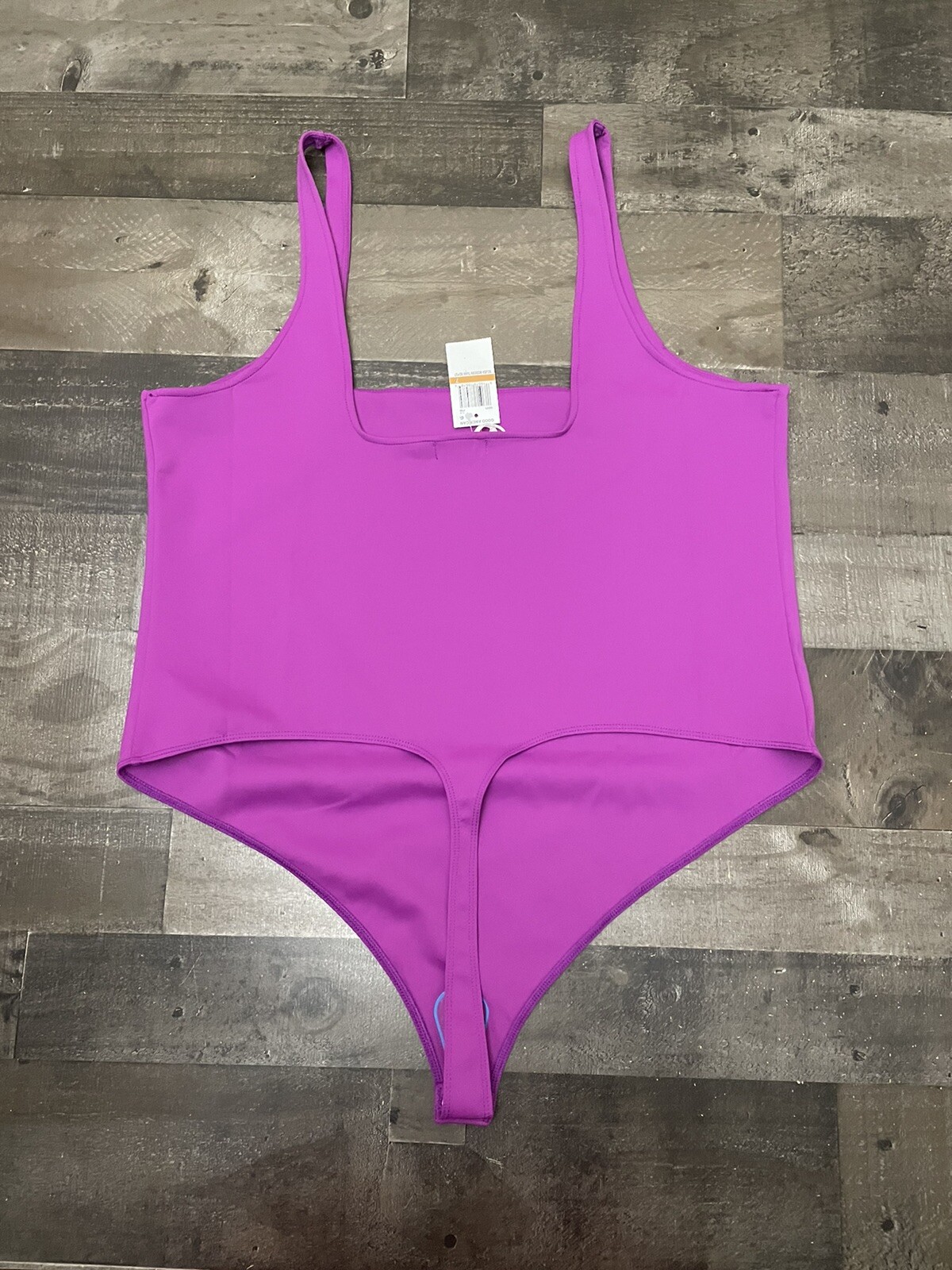 NWT Good American Womens Scuba Modern Tank Bodysuit Sorority Pink Size 7