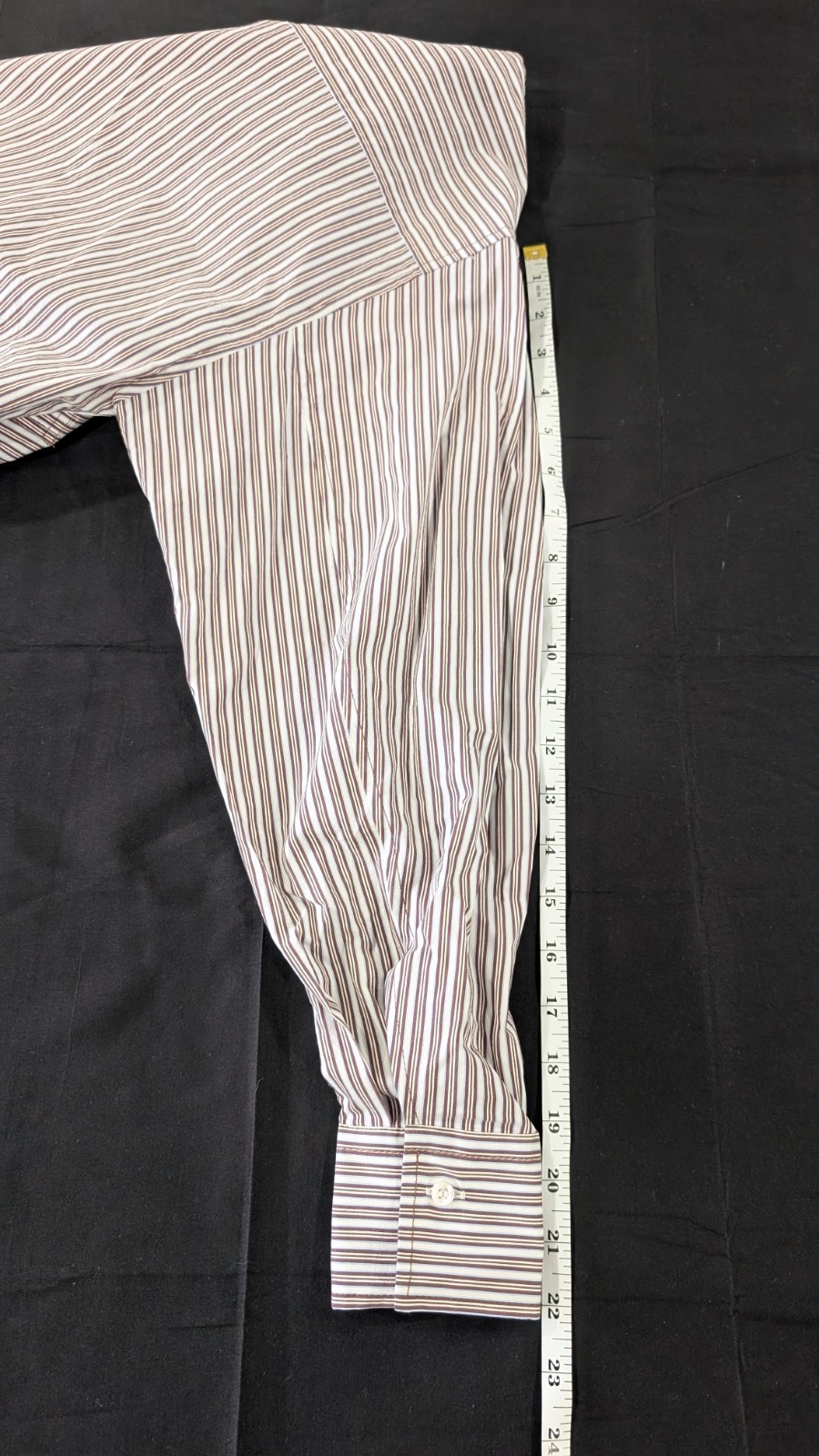 Brunello Cucinelli Striped Silk Cotton Crop Blouse Shirt S White Bordeaux NWT