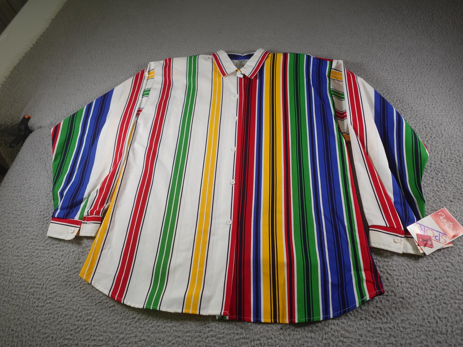 Vintage Roper Western Shirt Women XL Multicolor Striped Cowgirl Rodeo Ranch 90s
