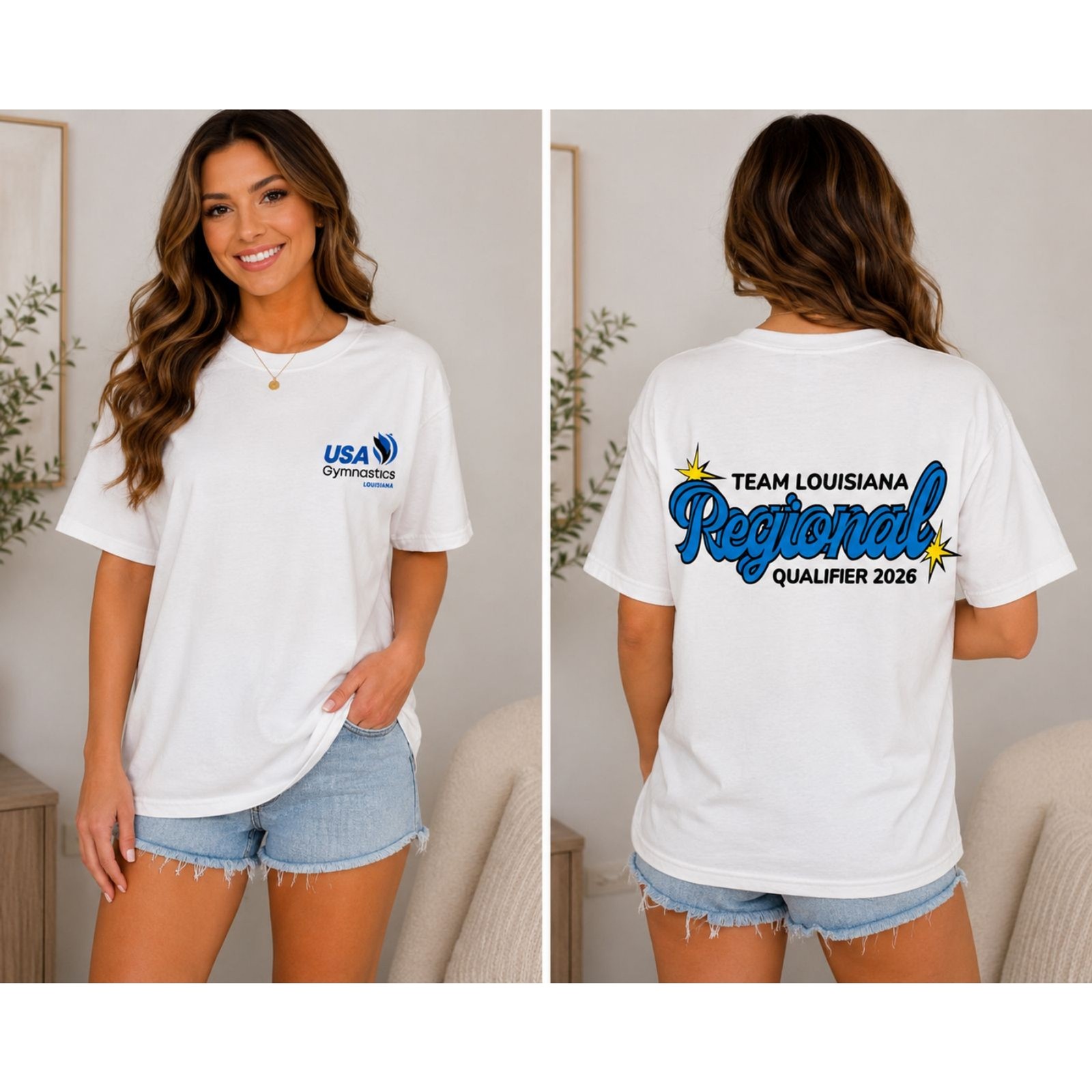 USA Gymnastics Louisiana Regional Qualifier 2026 White T-Shirt Size Small