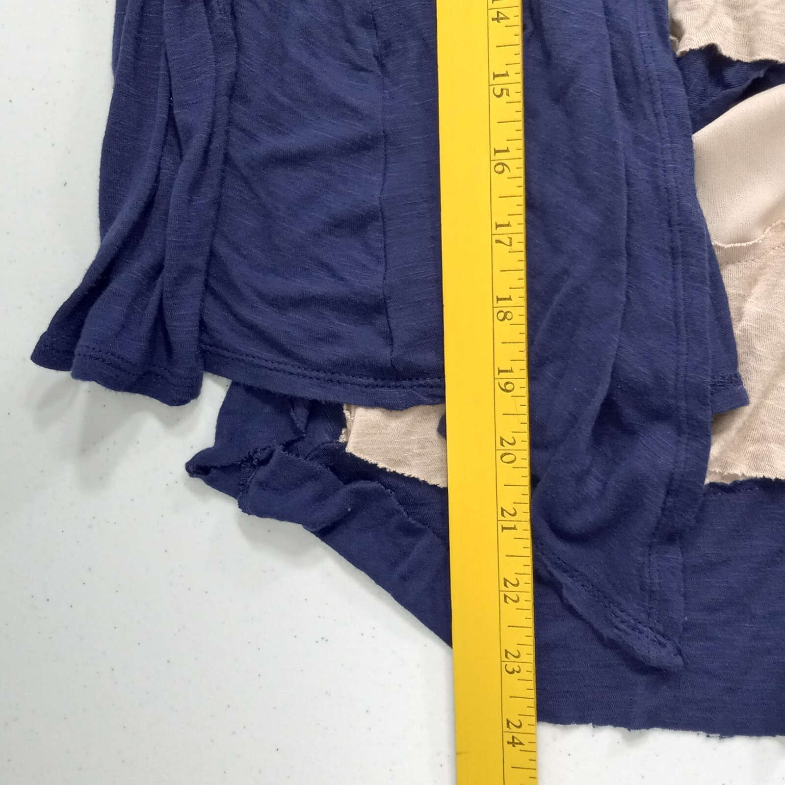 Le Rouge Blouse Ruffle Plus Women’s XL Navy Tan