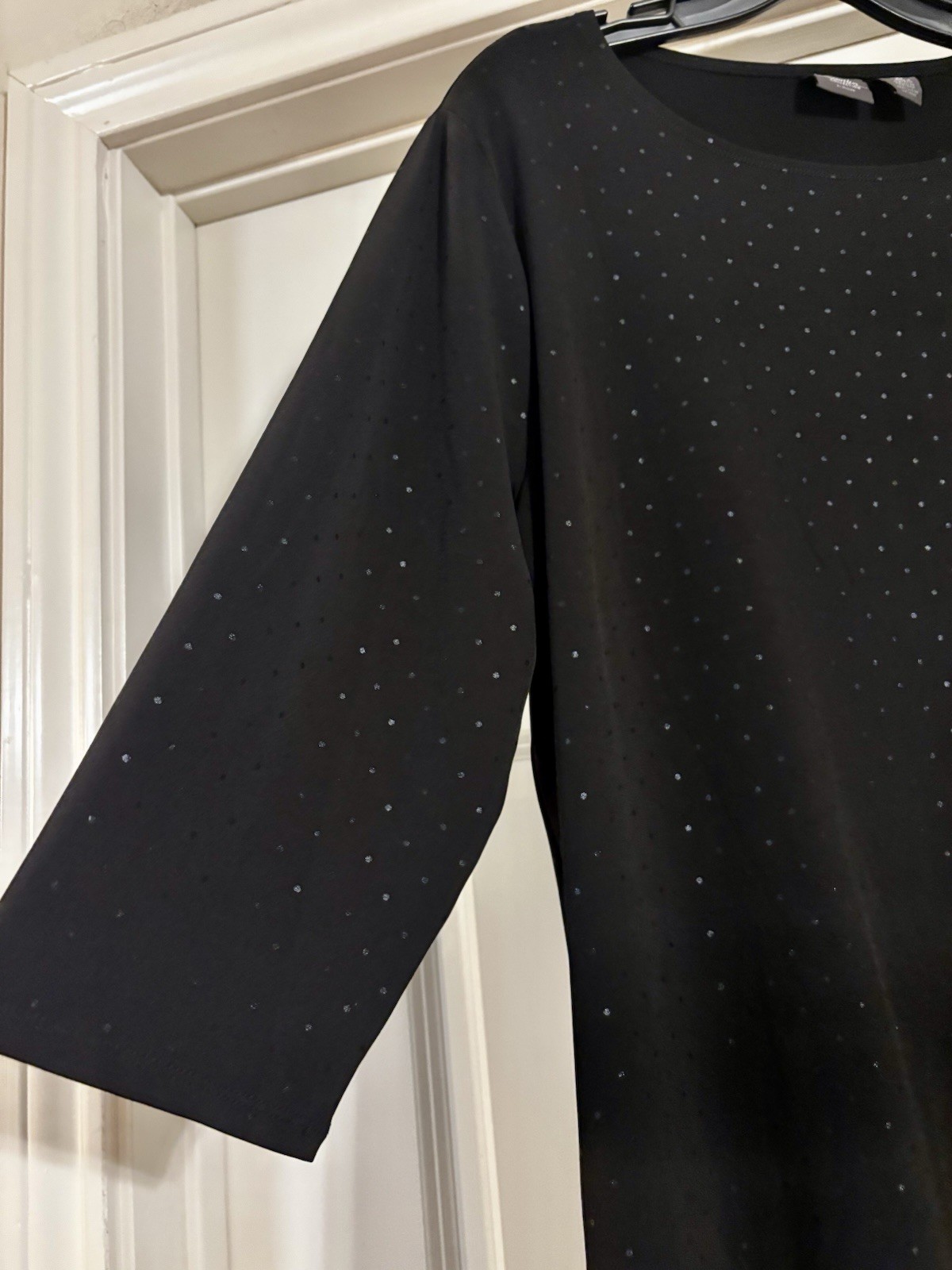 NWOT Chico’s Travelers Luxury Old Money Embossed Polka Dots Size 3 U.S. XL/16