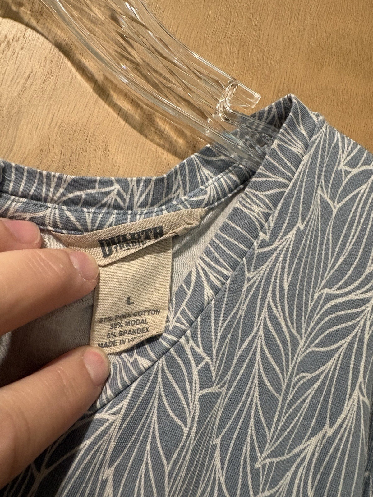 Duluth Trading Co Blue Long Sleeve Tunic Tee