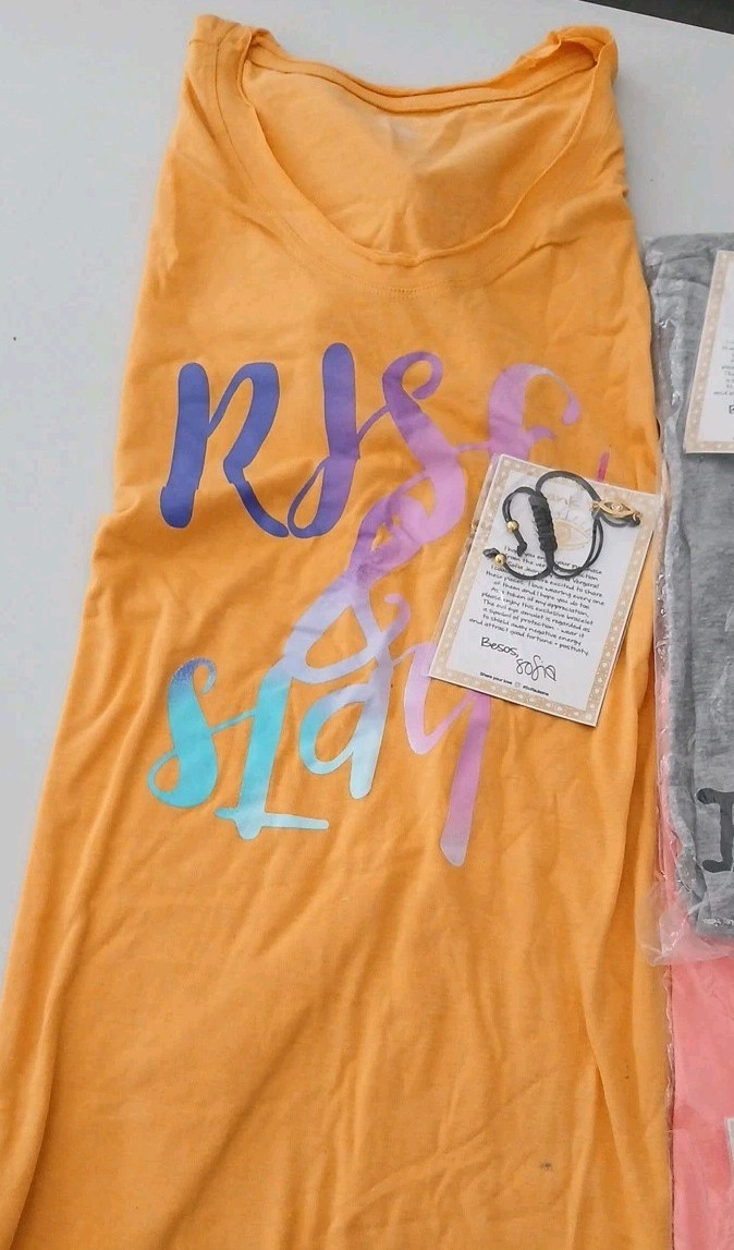 Two T-Shirts XL Sofia Vergara W/Exclusive Eye Bracelet, Message W/ Color Choices