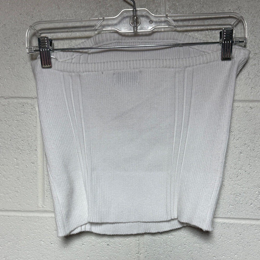 PacSun White Knit Sweater Tube Top