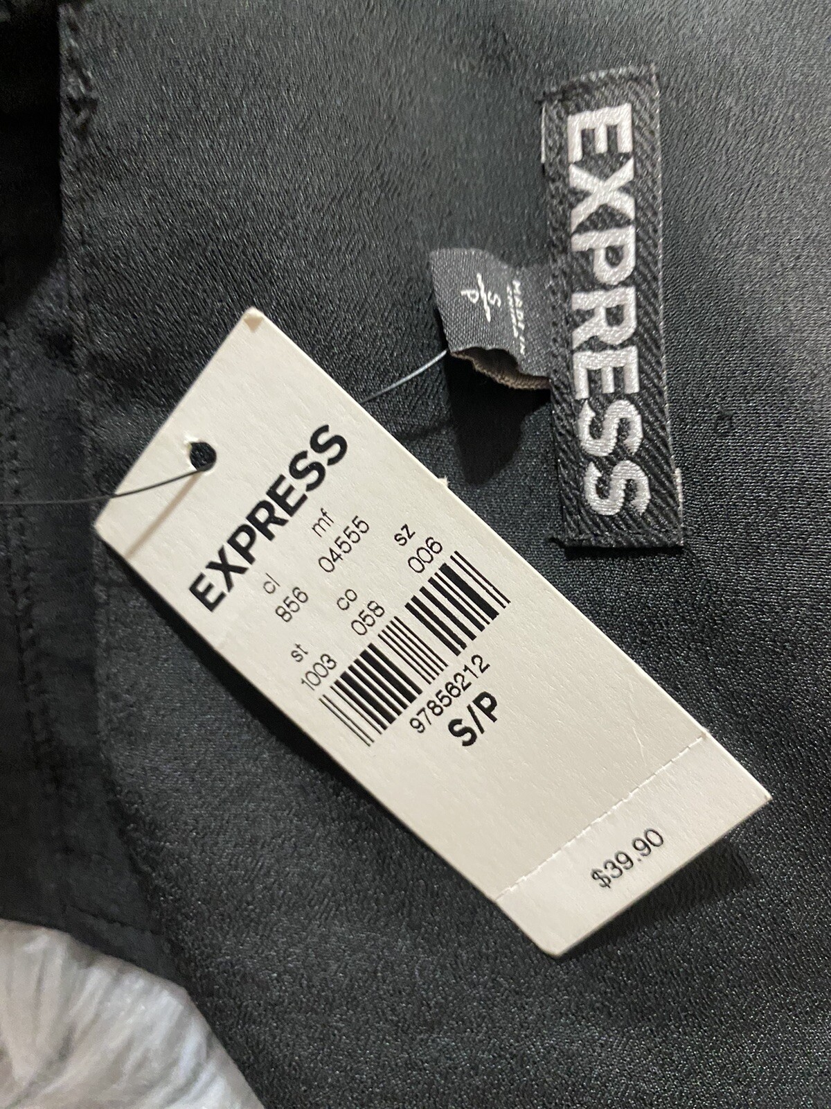 NWT Express Small Tank Top Black Side Cut Out Sleeveless V-Neck