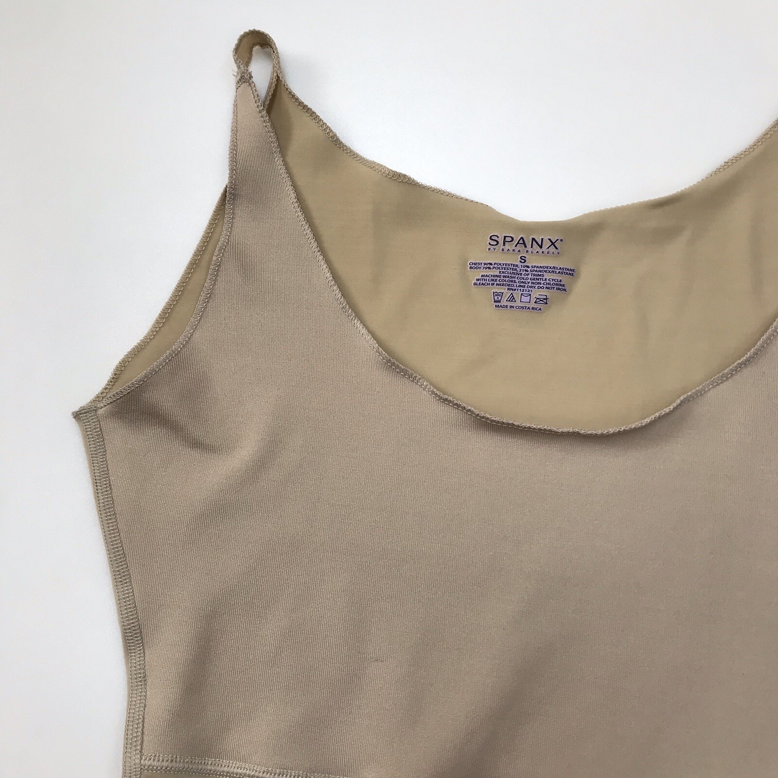 Spanx Hide & Sleek Cami Tank Size S Nude Compression Scoop Neck Top