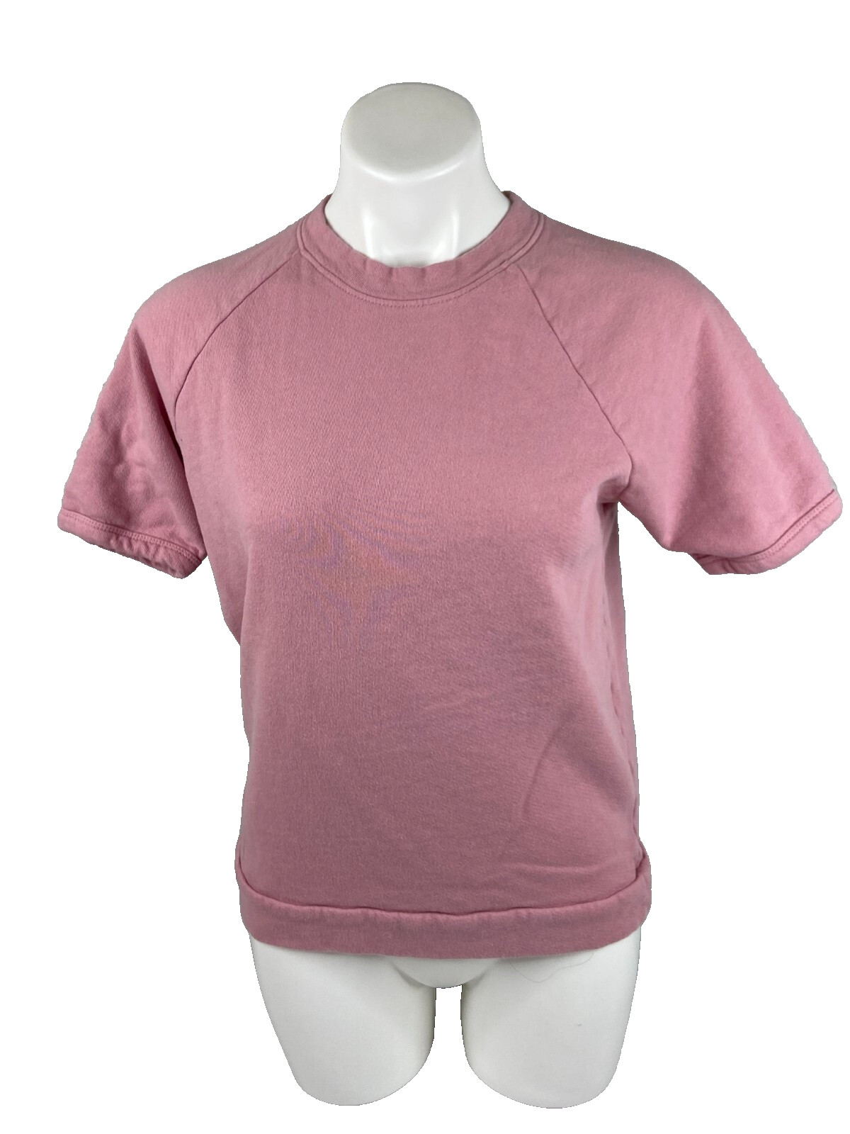 Cherish Women Small Pink Heavyweight T Shirt Short Sleeve Sweatshirt