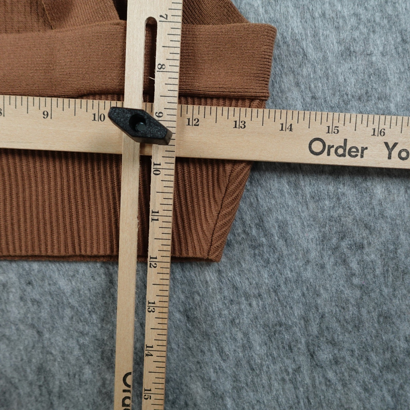 House of Harlow 1960 Top Women Small Brown Ribbed Knit Cropped Crossback Straps