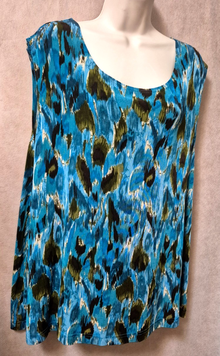The Travel Collection Women’s Slinky Knit Sleeveless Tank Top – Size approx. 2X