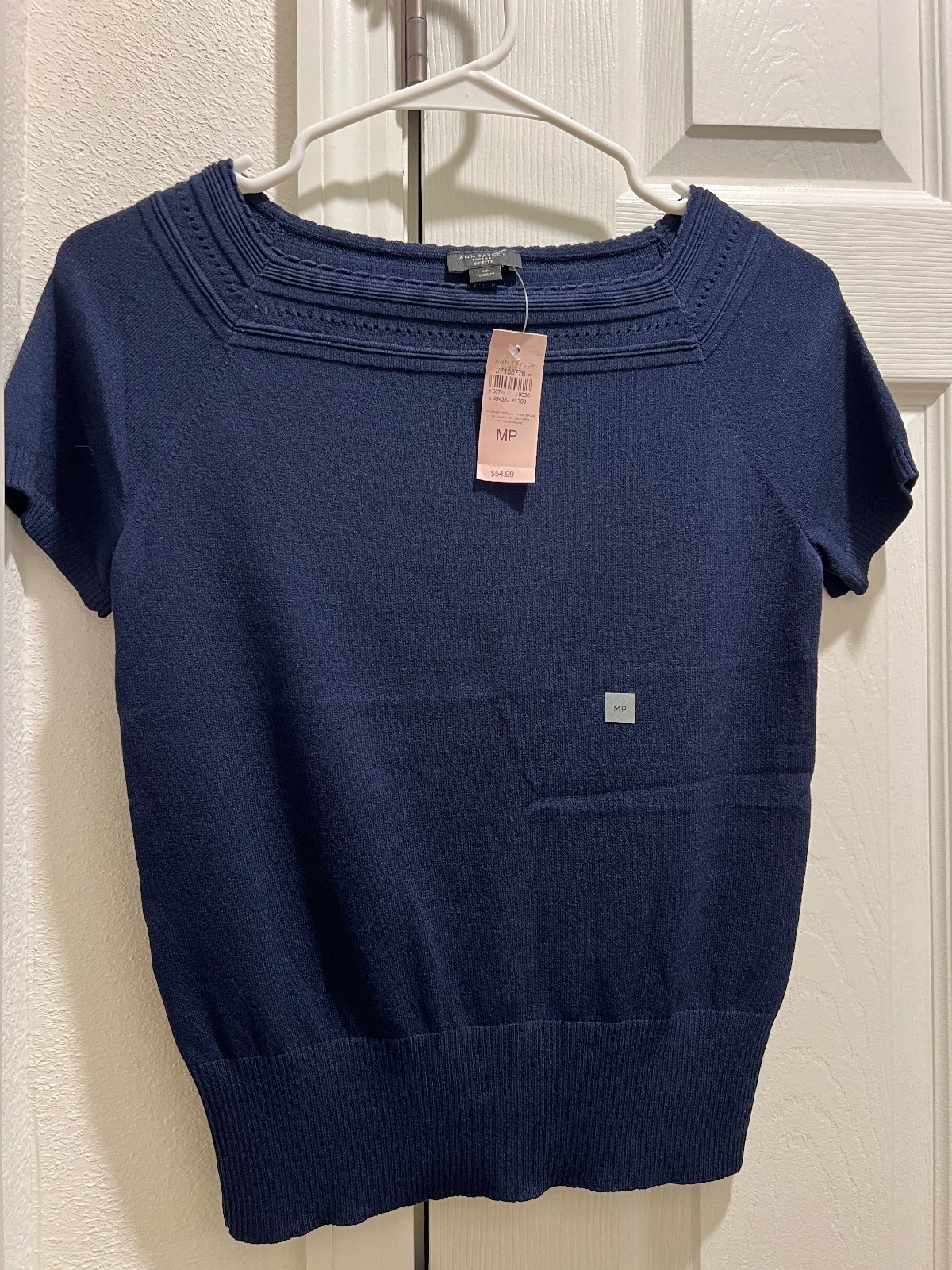 Ann Taylor Factory Petite light Short Sleeve MP 65% Rayon/35% Nylon 494332