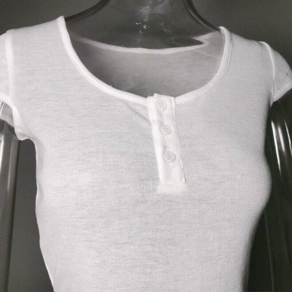 Womens Short Sleeve Low Cut T-shirt See-through Crop Top Sheer Transparent Sexy