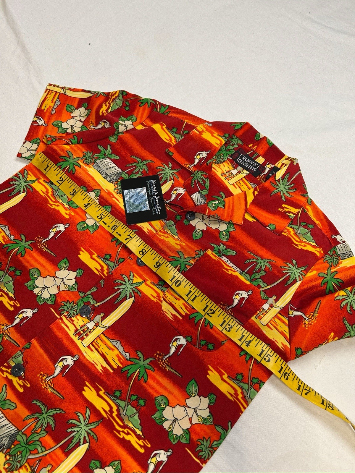 VTG Hawaiian Y2K Babydoll Surfing Baby Tee XS Kidcore Bobby Jack Style Beach NEW