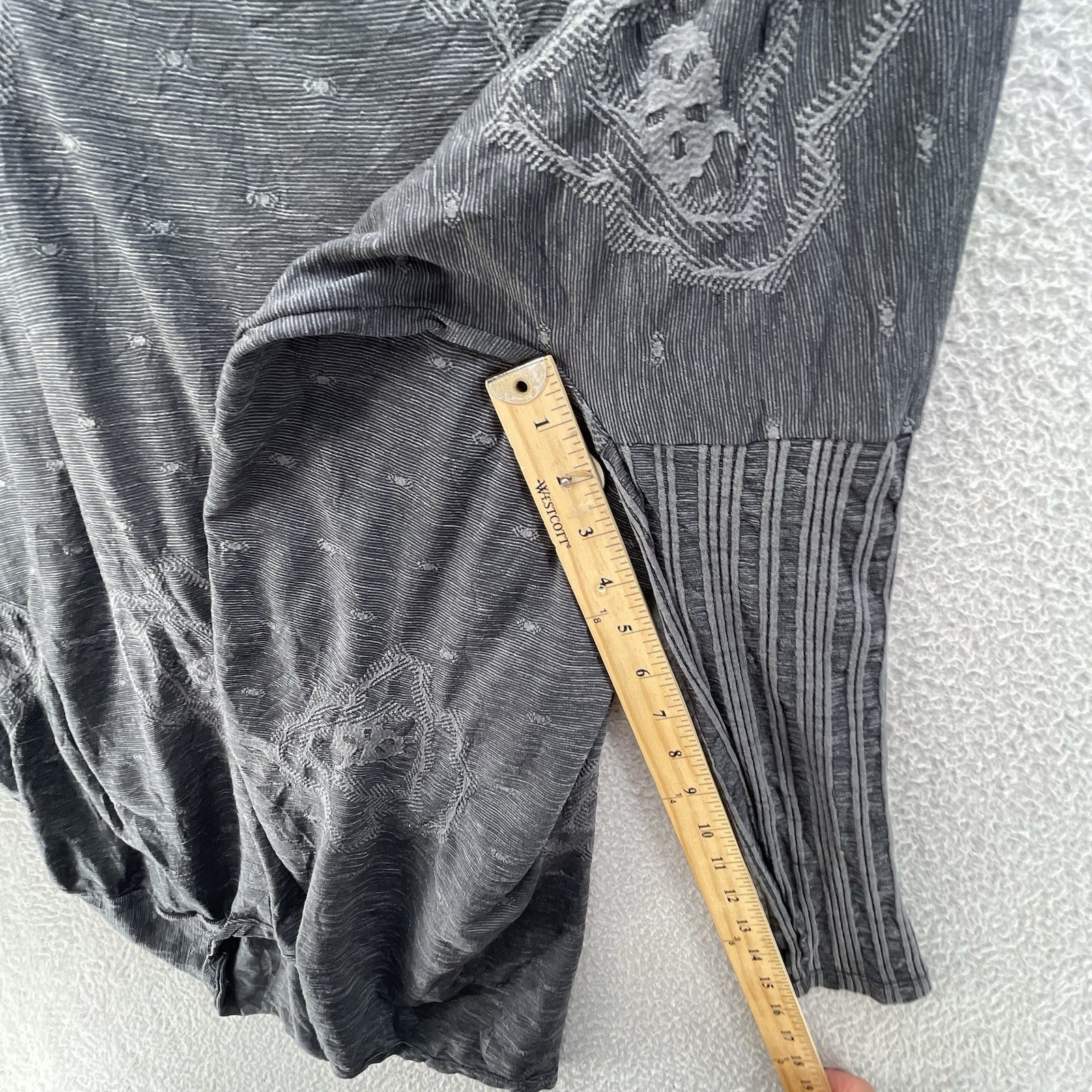 Banana Blue Made In Australia Tunic Top Women Small Grey Wool Nylon Lagenlook