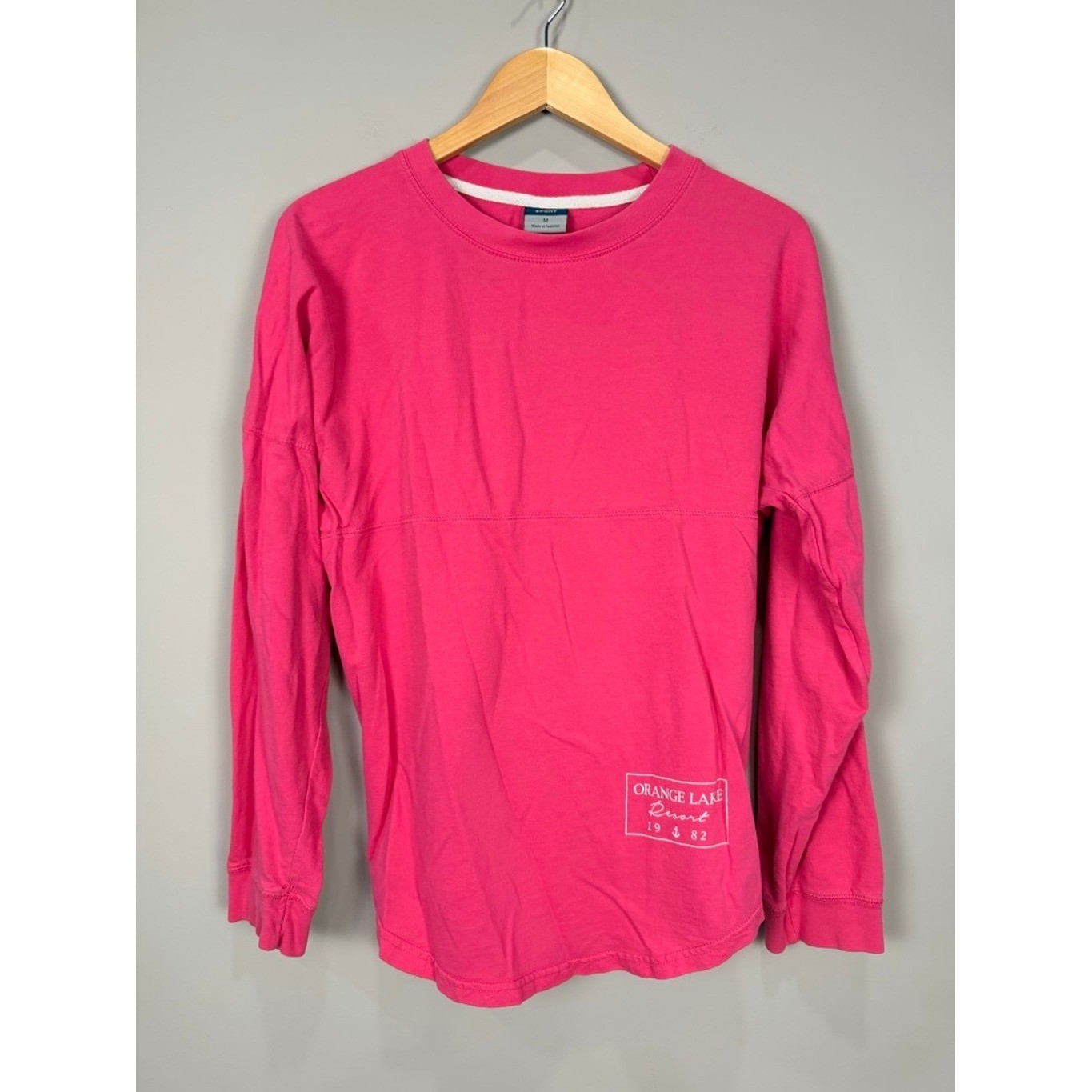 MV Sport Orange Lake Resort Long Sleeve Spirit Jersey Top Pink Size M