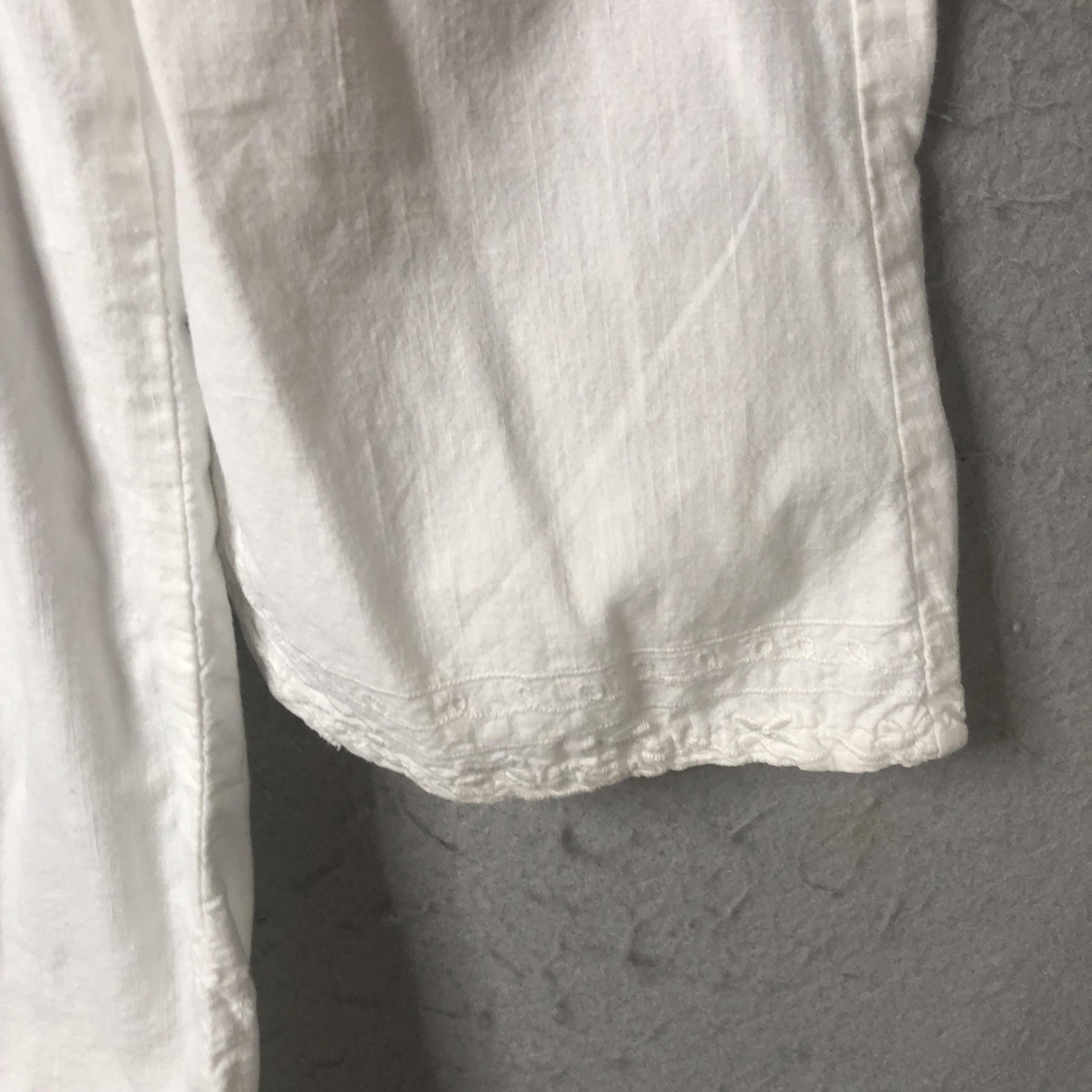 Feminine Top Womens S White Embroidered Cotton Peasant Boho Beach Festival