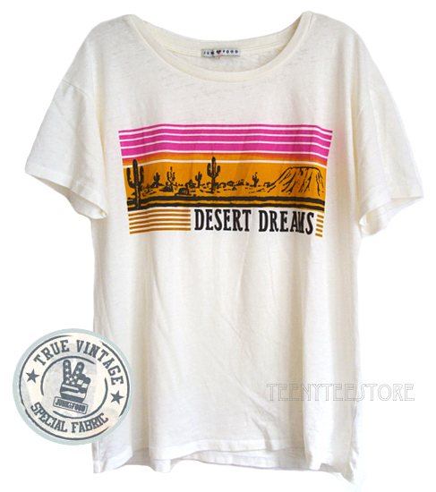 Junk Food Desert Dreams Part Burn-out Soft Tri-Blend Fabric Loose Fits T-shirt
