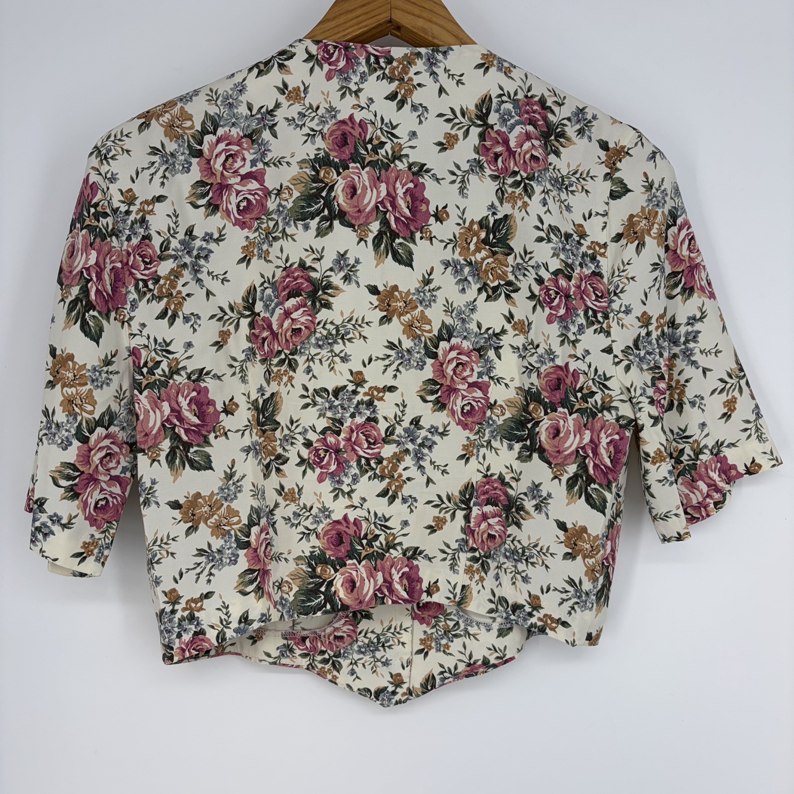 Vtg LA Gal Floral Top M (9/10) Cottagecore Rose Print 90s Romantic Feminine Ivy