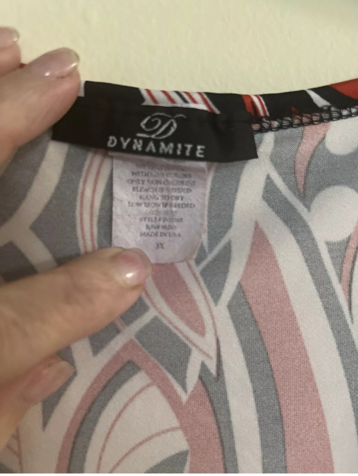 Women’s Plus Size 3X – Dynamite – Multicolor Polyester Blend Blouse