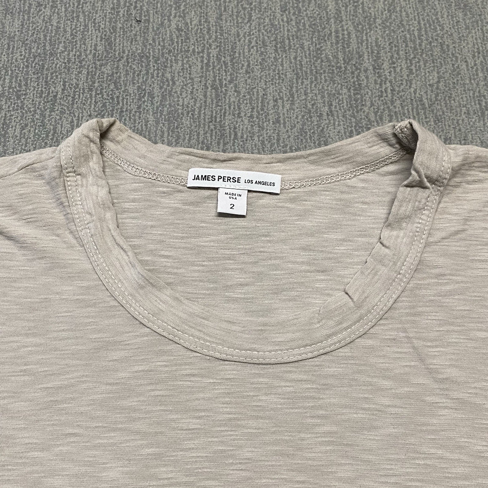 Standard James Perse Shirt Womens 2 Medium Cotton Quiet Luxury Minimal Gray