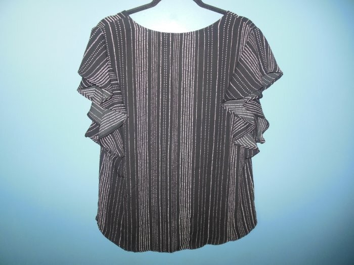 Ladies Simply Styled by Sears Black&White Blouse XLarge T187