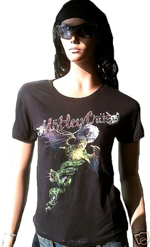 Amplified Official Mötley Crüe Crystal Strass Rock Star VIP T-Shirt G.XS