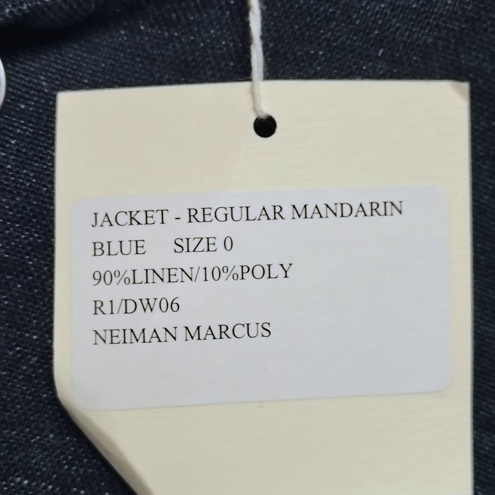 Vintage ESKANDAR Shirt Jacket Women 0 Blue Mandarin Collar Button Linen Shacket