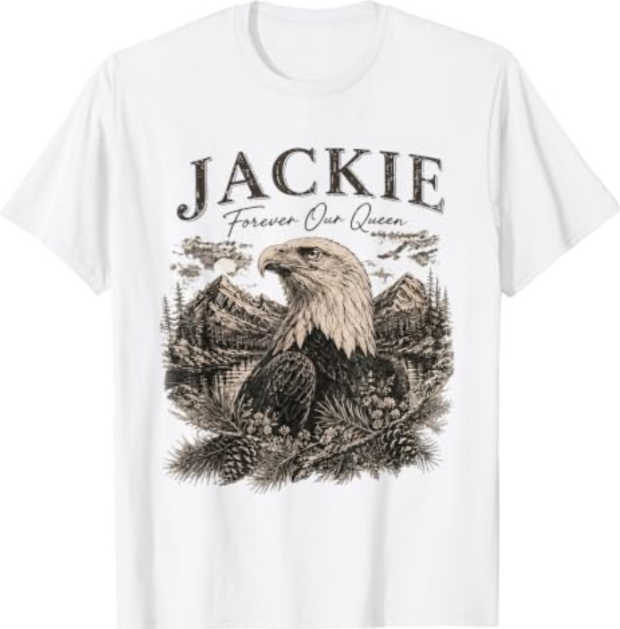 Retro Jackie Forever Our Queen Eagle Lover Wildlife Tribute T-Shirt