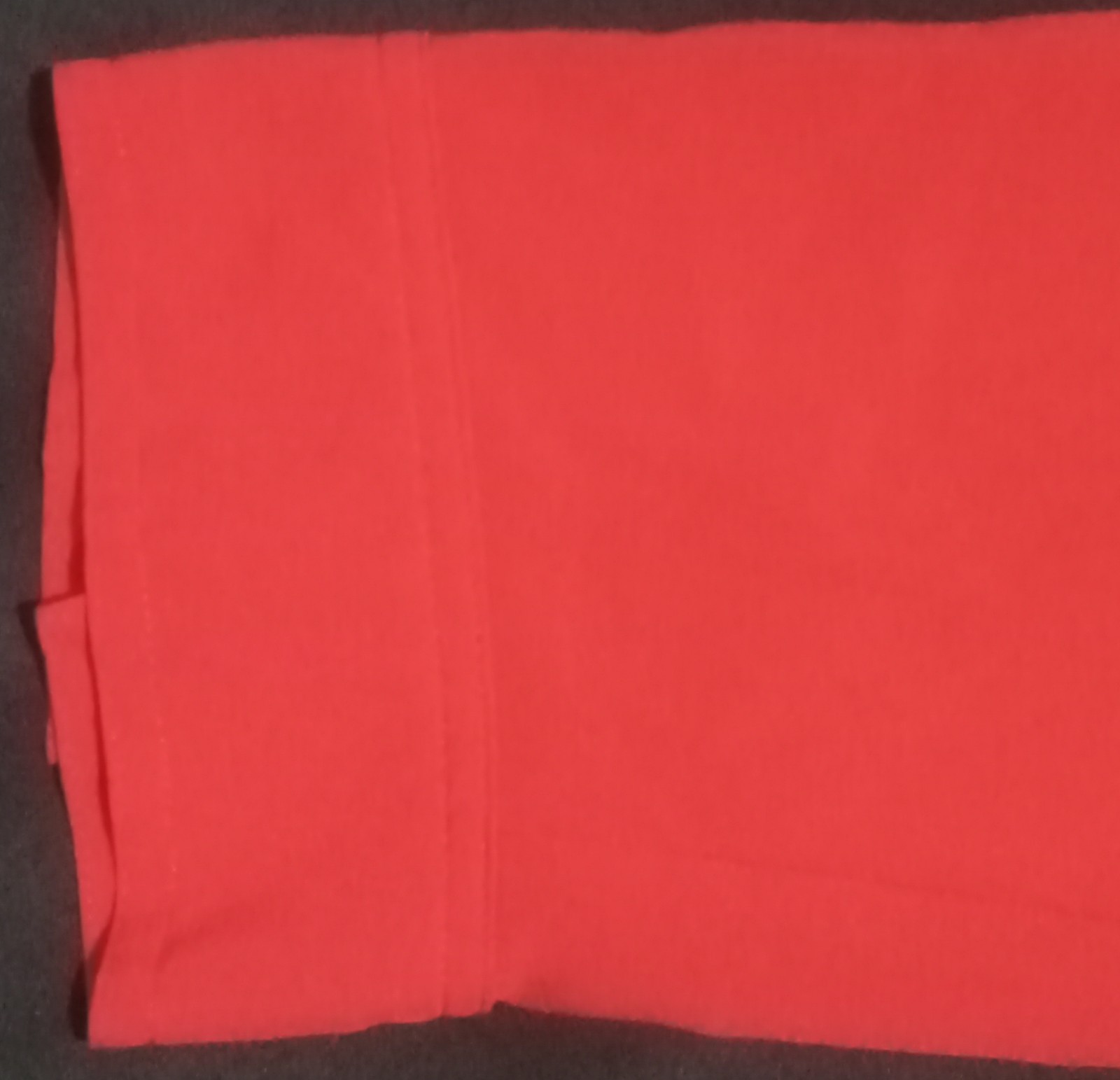 Kathy Che Red Utility Button-Up Blouse Women’s Roll Tab Shirt Chest Pockets