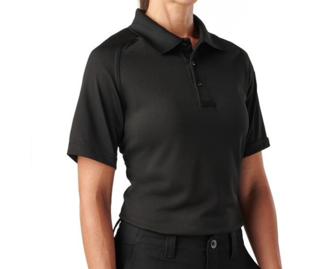 NWT 5.11 TACTICAL Medium Womens Short Sleeve Polyester Performance Polo Charcoal