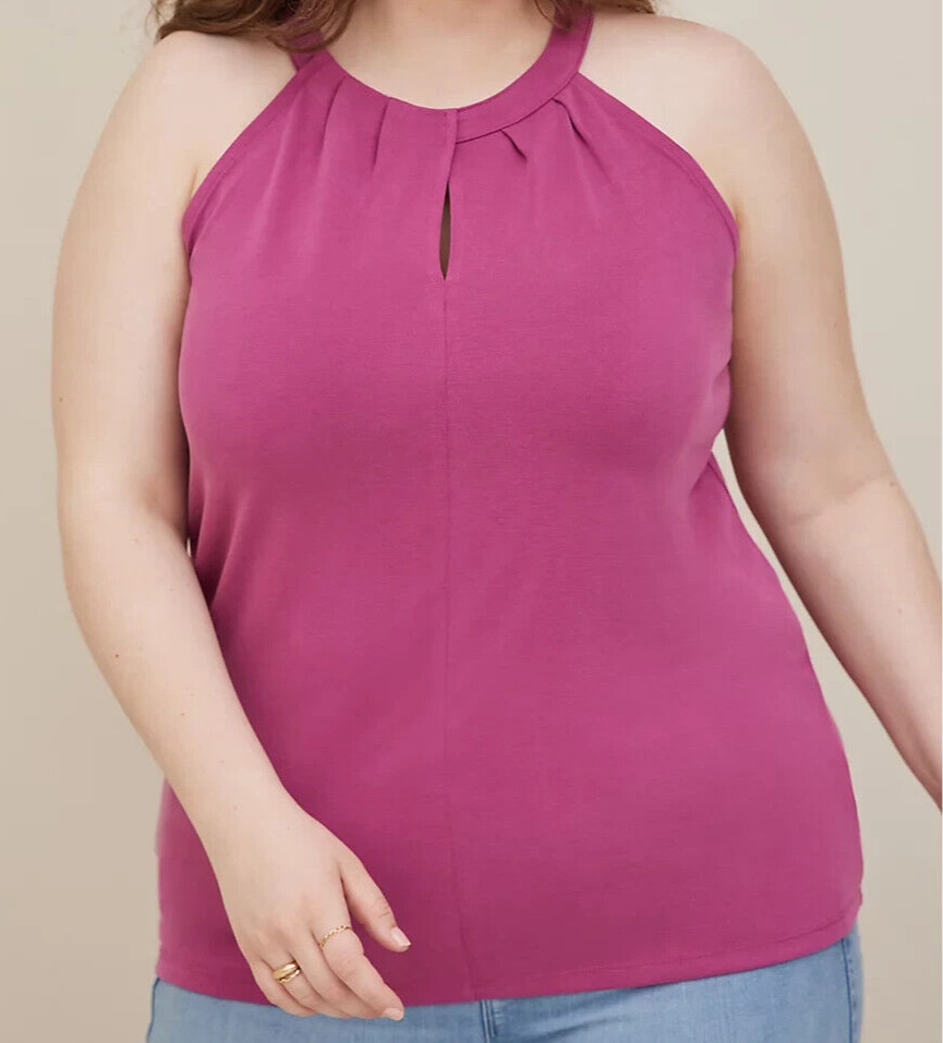 Torrid Cupro Knit High Neck Twist Top Purple 2 2X 18 20 #B91812