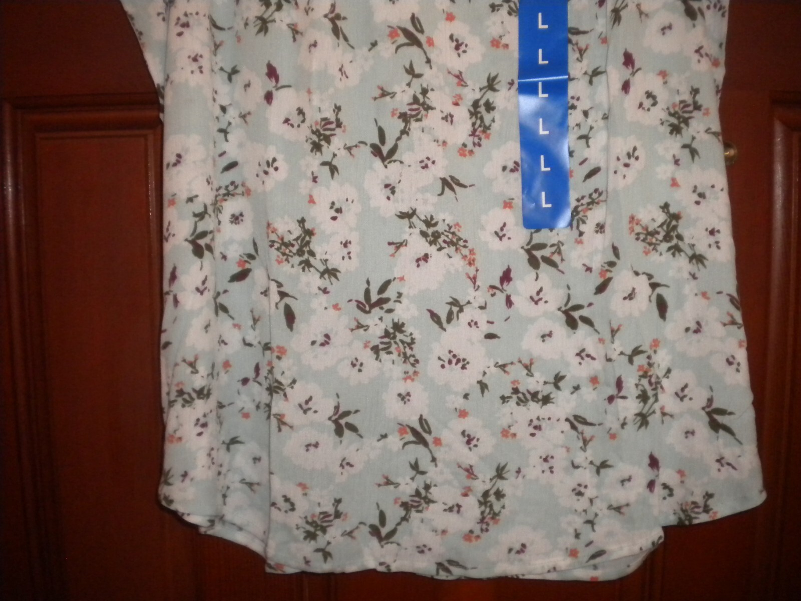 Bobeau Collection Women’s Size Large Mint Floral Rayon Sleeveless Tank Top NWT