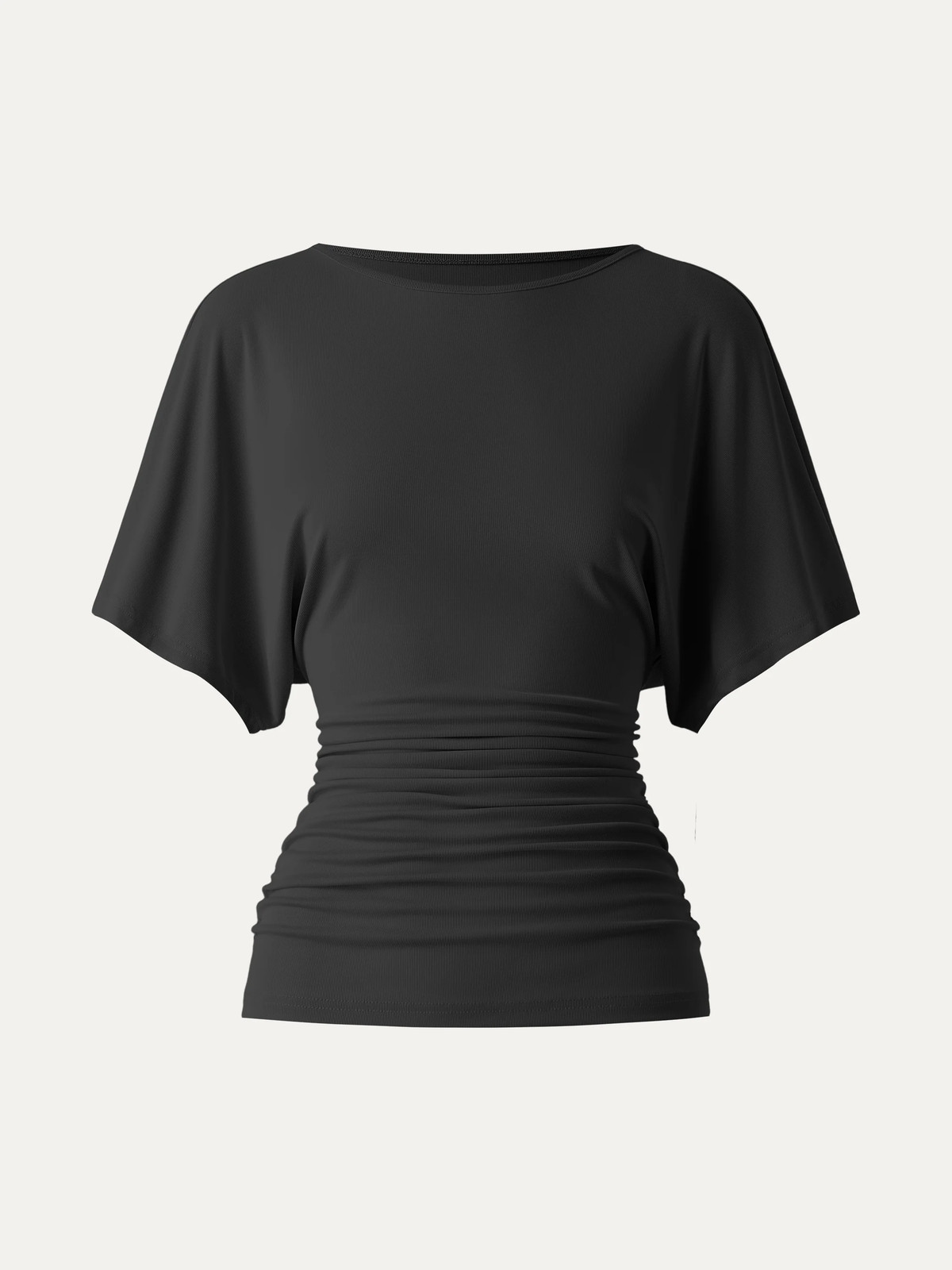 BEST SELLER! Oglmove Women’s Batwing Sleeve Ruched Boatneck Top FREESHIPPING