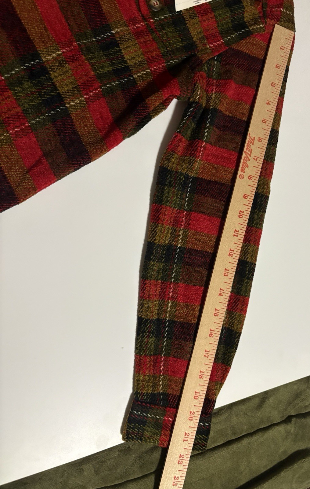NWT Carole Little Shacket Petite 2 Red Plaid Long Sleeves Button Down Pockets