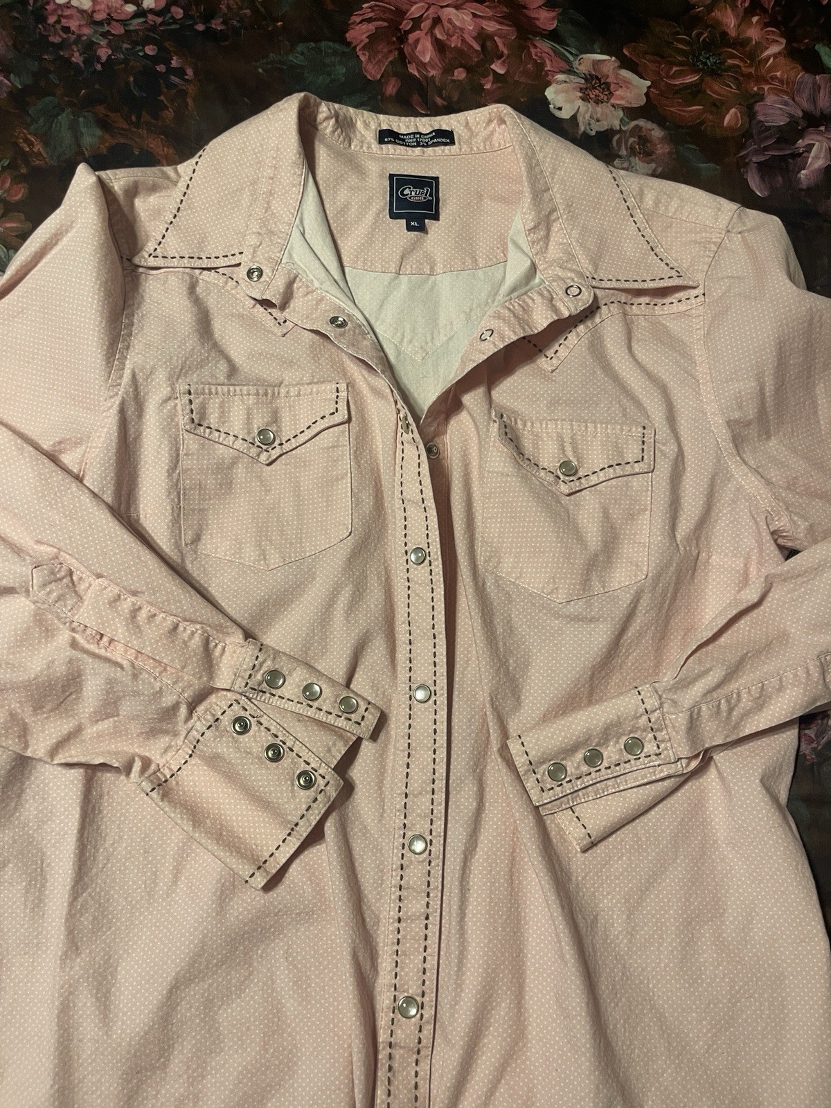 Cruel Girl Women’s Sold Long Sleeve Pearl Snap Western Shirt Size XL
