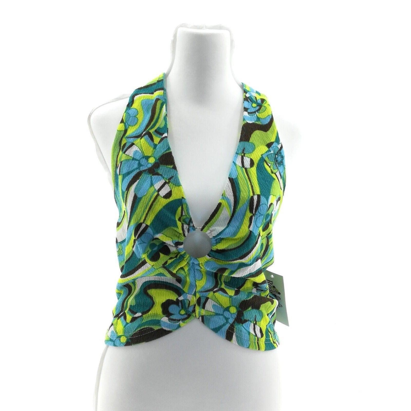 RoomMates MultiColor Sleeveless Halter Top – Women’s Size Medium – Summer Chic