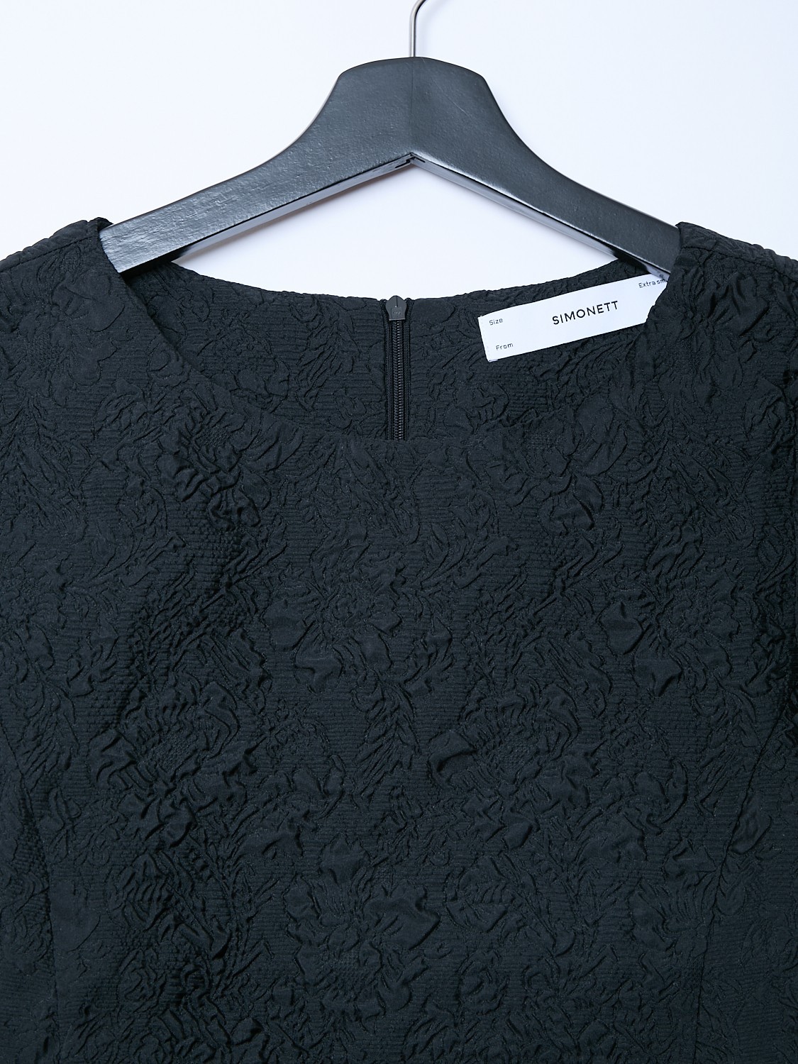 Simonett Puff Sleeve Structural Victorian Textured Japandi Scandi Style XS Top