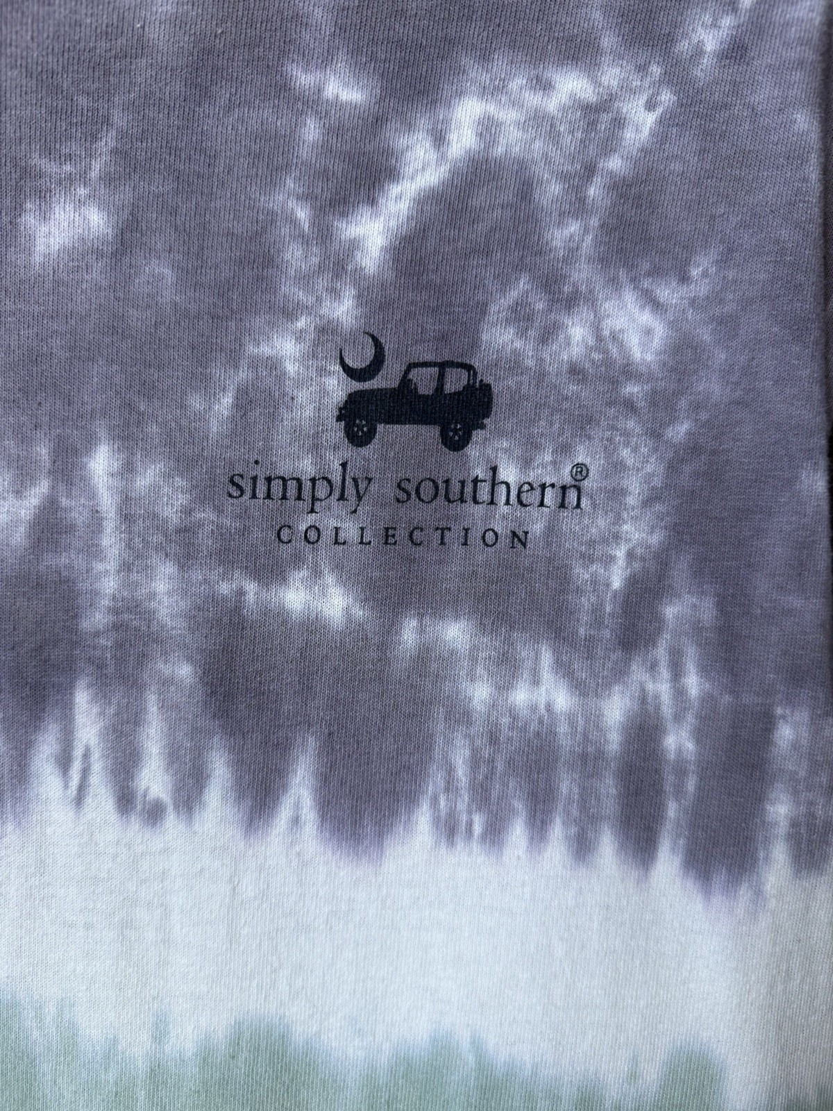 NEW Simply Southern Shirt Tell Mountains Tie Dye Purple Green Pink Jeep Medium