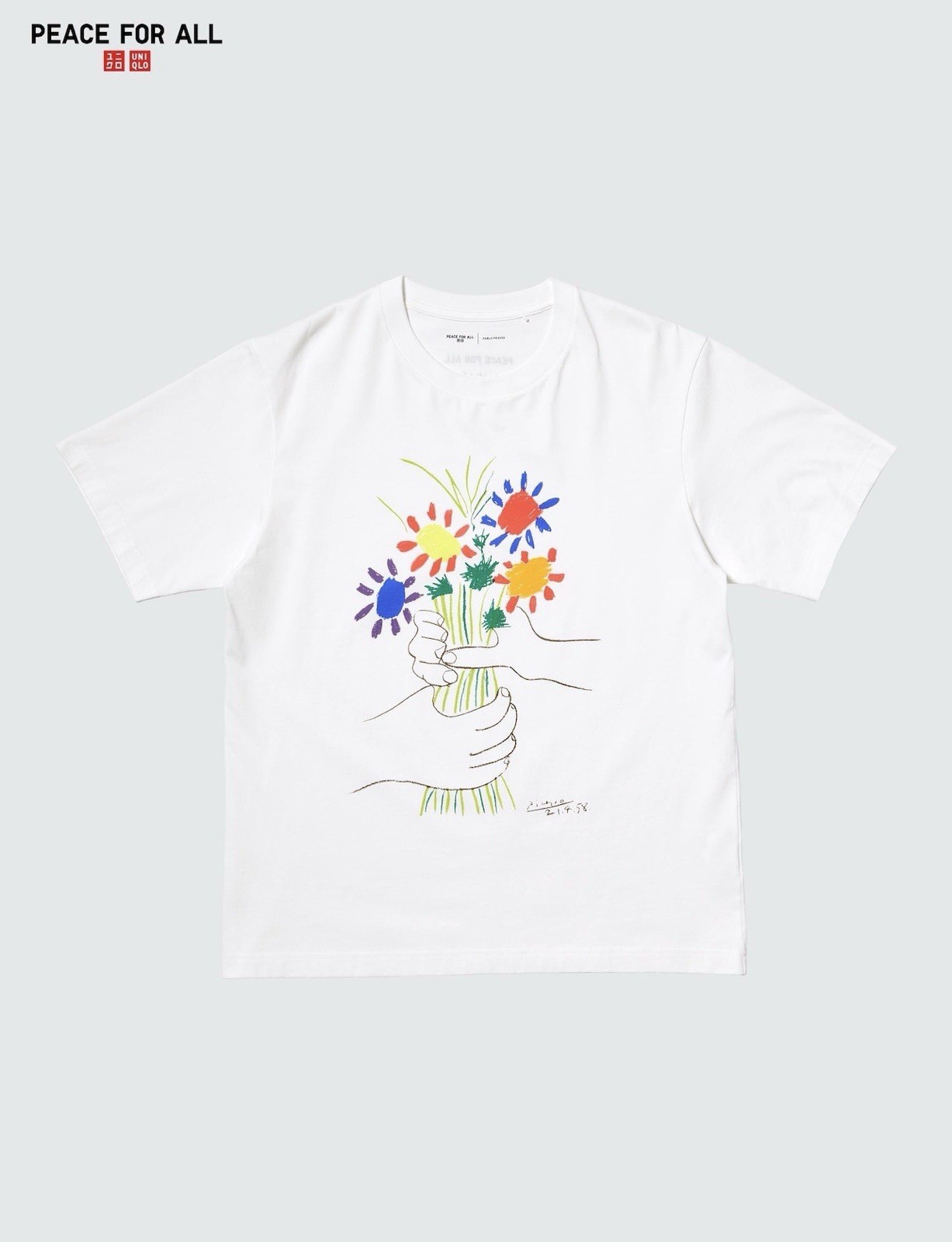 *RARE* UNIQLO Peace for All T-Shirt Pablo Picasso Bouquet of Peace Size L (US M)